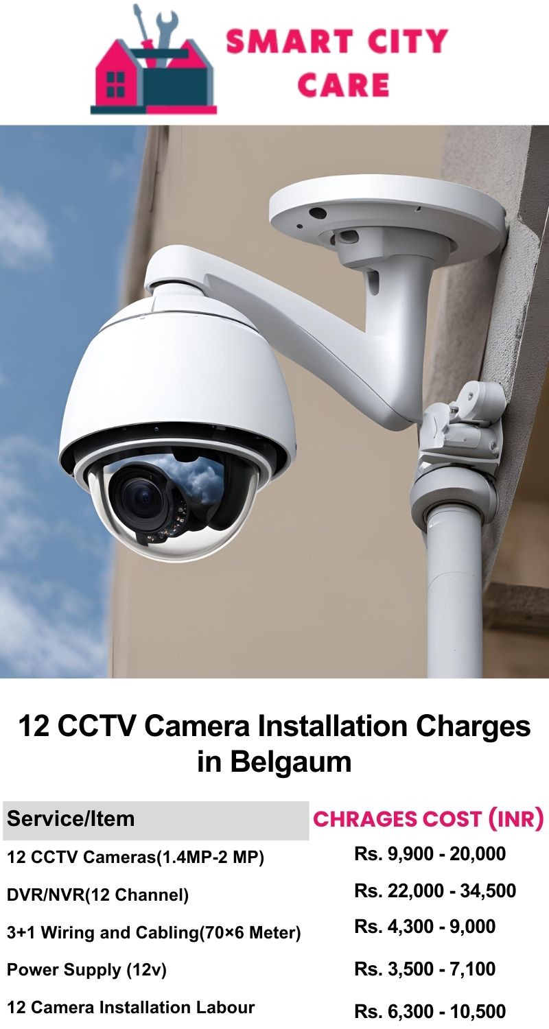 12 CCTV camera installation cost in Belgaum