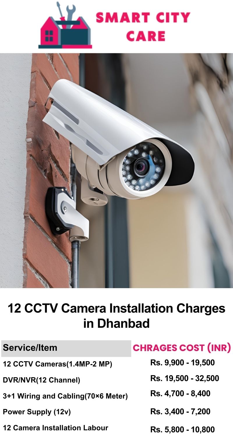 12 CCTV camera installation cost in Dhanbad