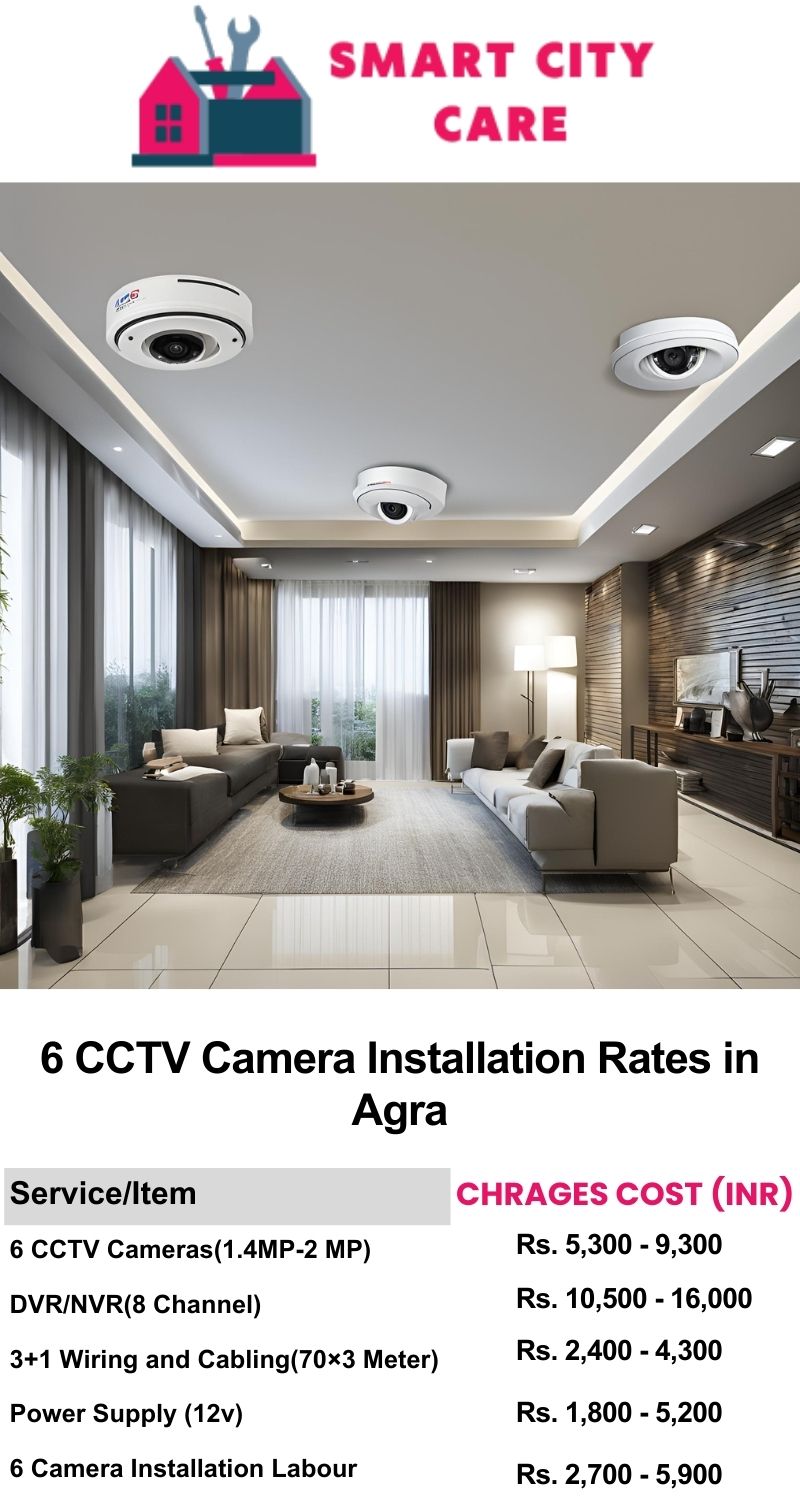 6 CCTV camera installation cost in Agra