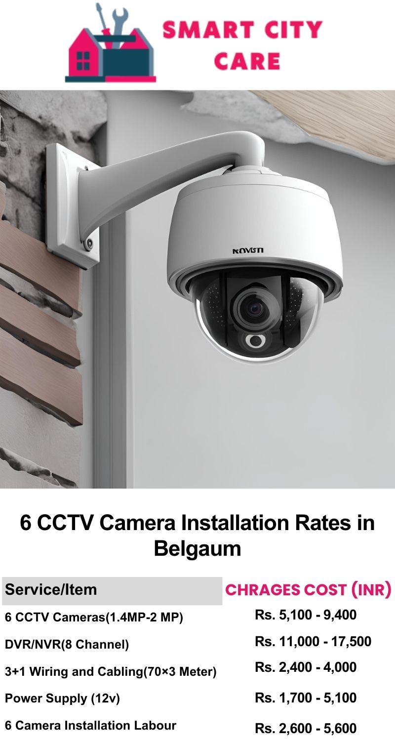6 CCTV camera installation cost in Belgaum