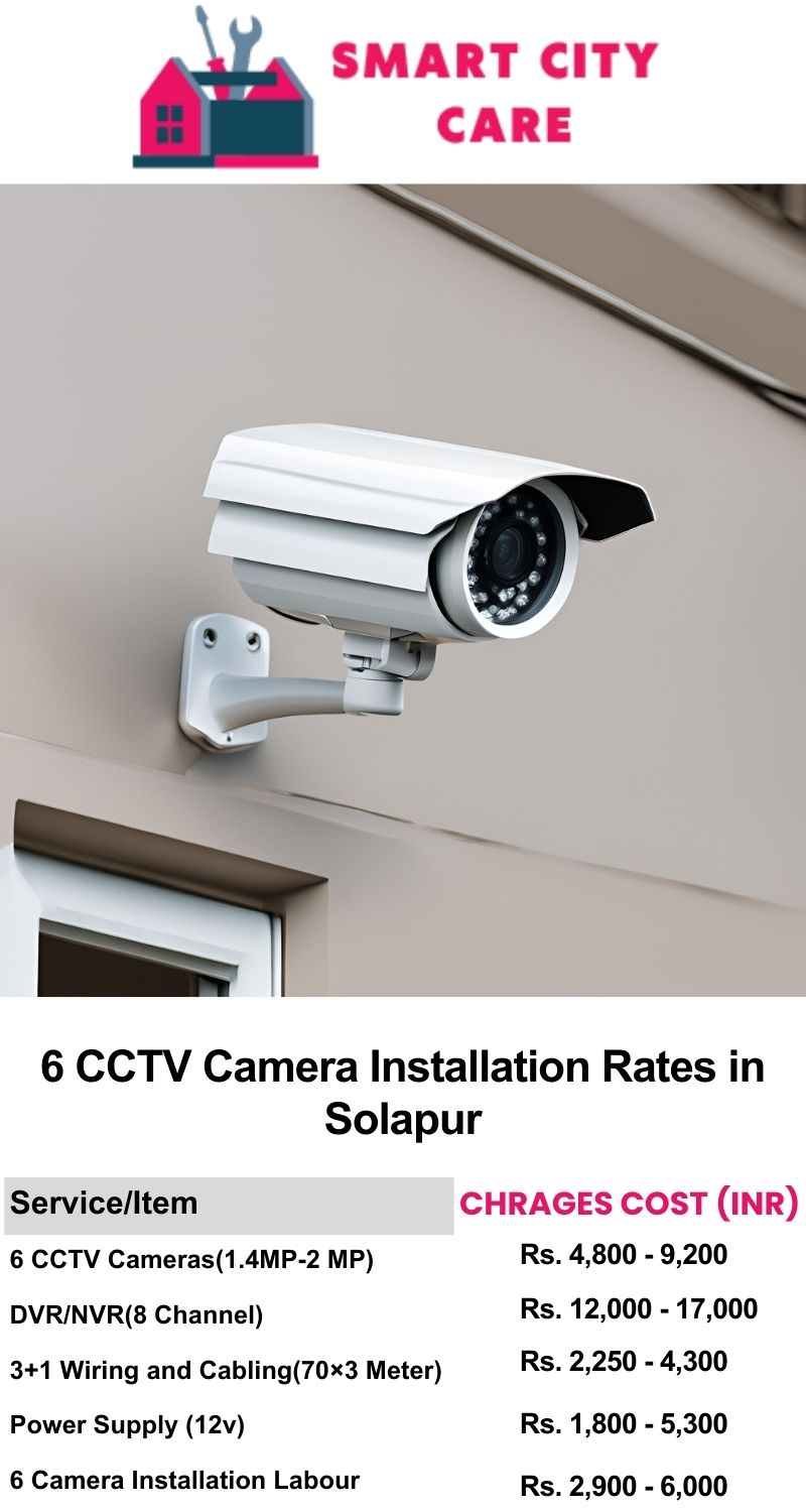 6 CCTV camera installation cost in Solapur