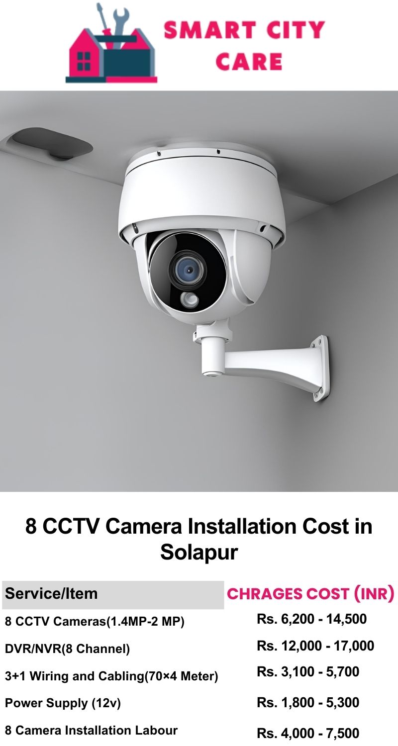8 CCTV camera installation cost in Solapur
