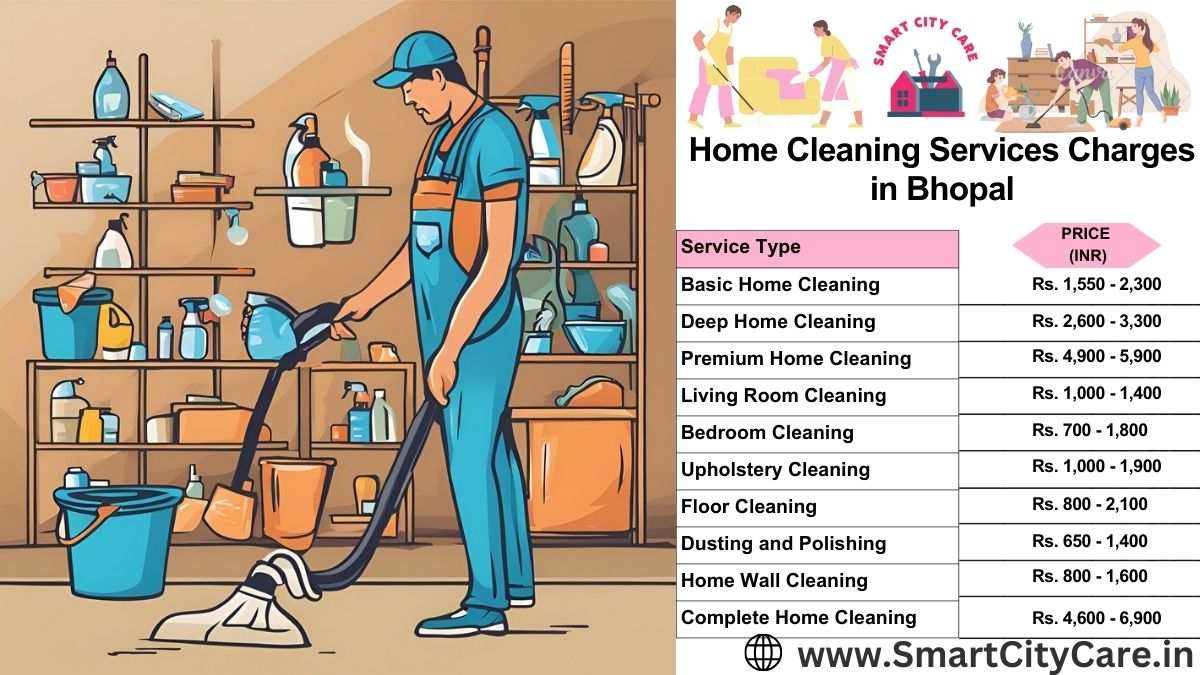 Home Cleaning Charges list in Bhopal