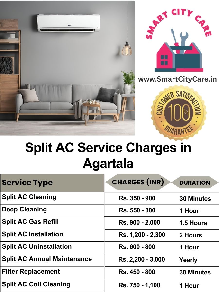 Split AC service cost in Agartala
