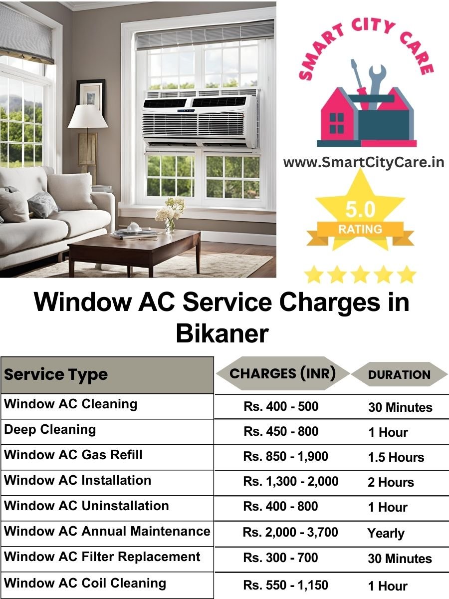 Window AC Service Charges list in Bikaner
