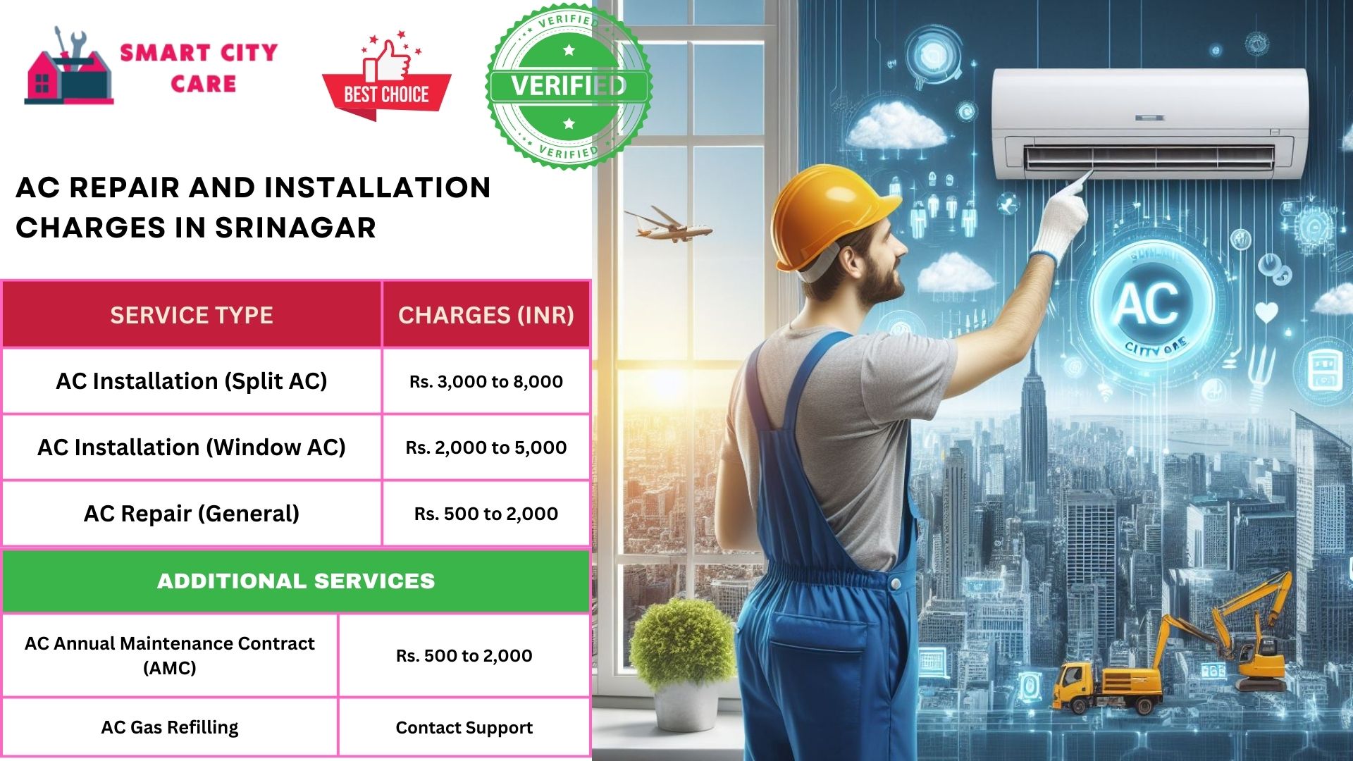 Quality AC Repair and Services in Srinagar