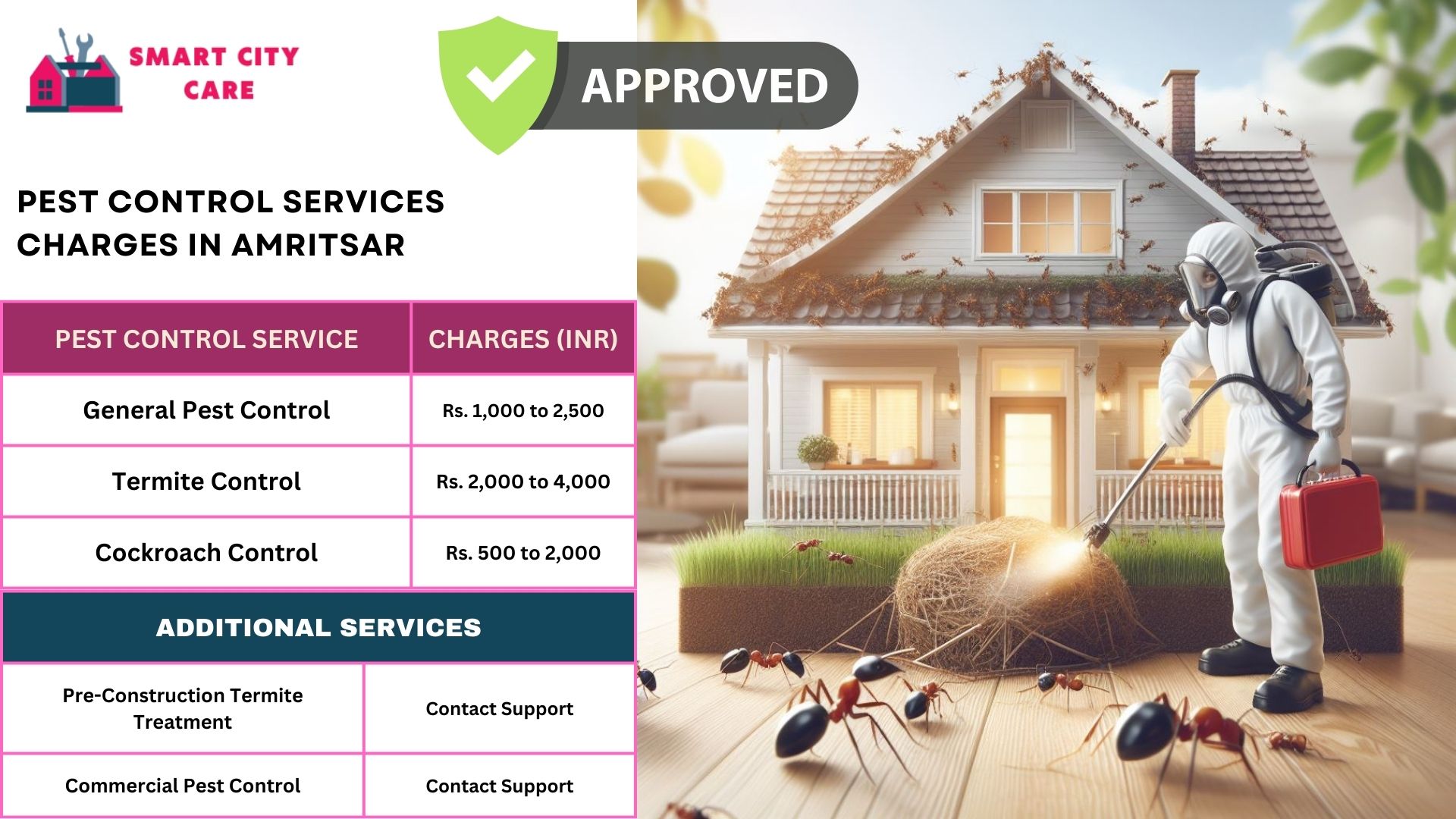 Smart City Care pest control process for Amritsar