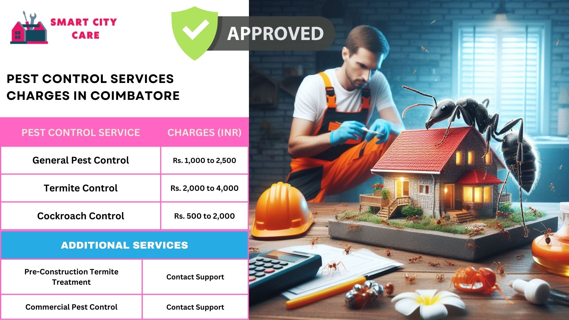 Smart City Care pest control process for Coimbatore
