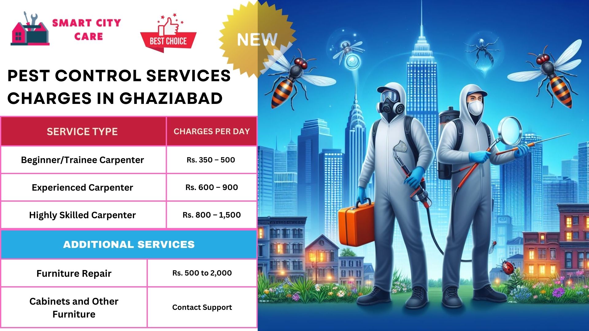 Smart City Care pest control process for Ghaziabad