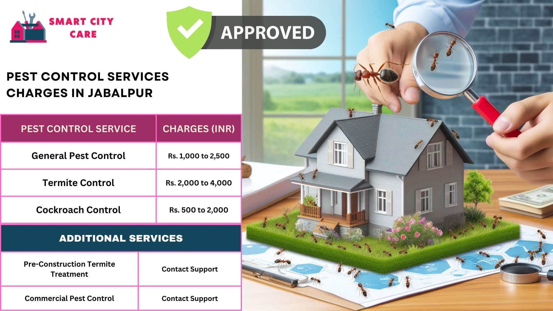 Smart City Care pest control process for Jabalpur