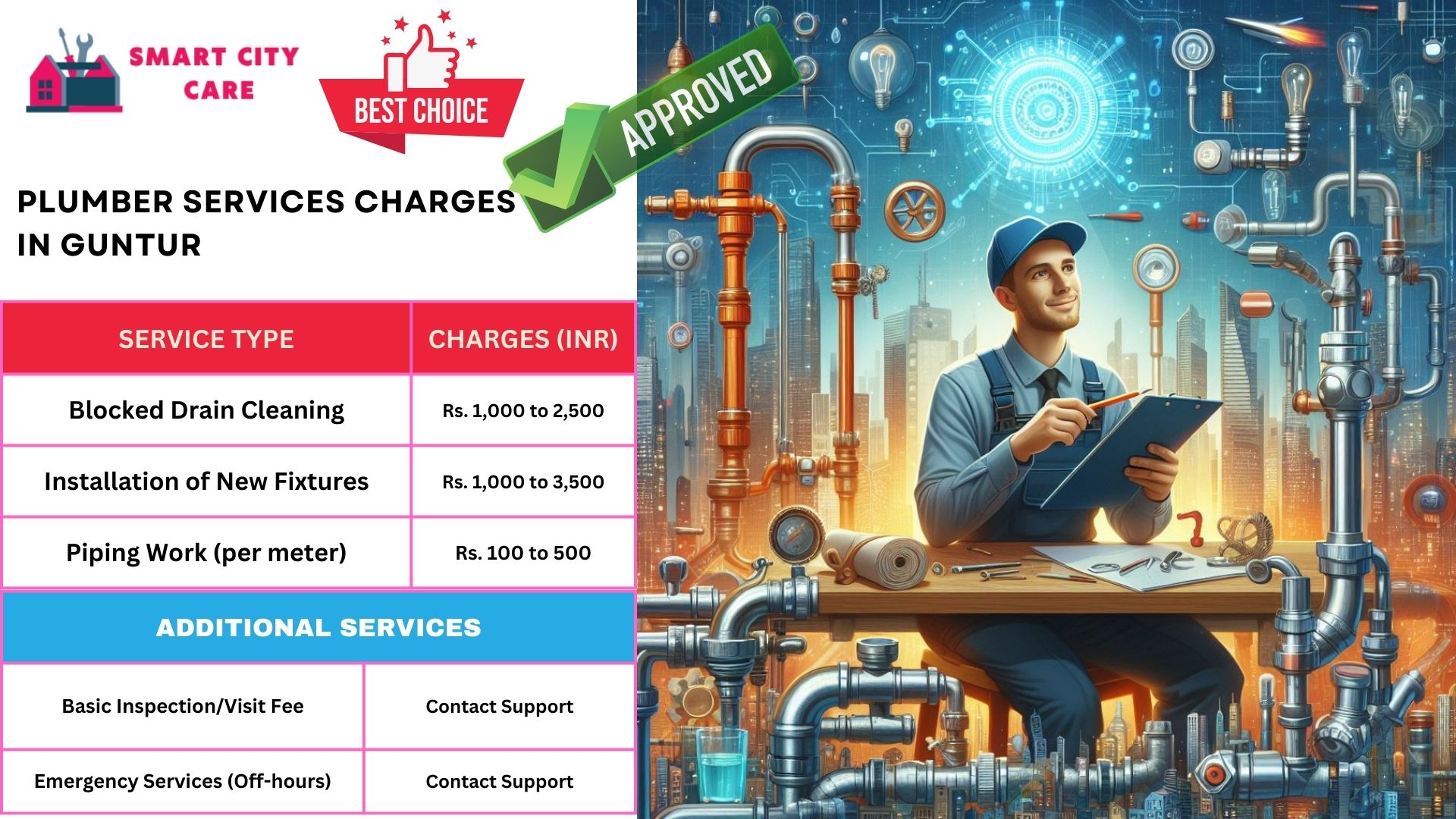 Guntur plumbers at your doorstep : Smart City Car